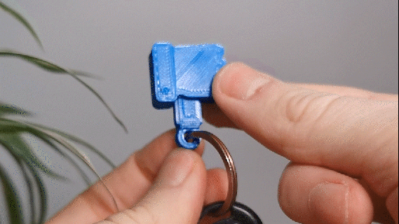 mini pouces up porte clés corps pièces 3d print model - Mito3D