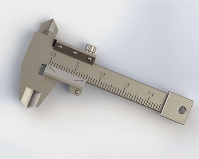 mini vernier caliper 3d model Tools 3d print model - Mito3D