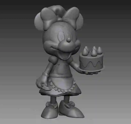 minnie mouse- pastelera - baker 3d models download creality cloud fictional characters 3d print model - Mito3D