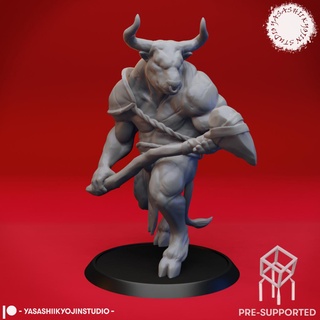 minotaure table miniature pre supported stl personnages 3d print model - Mito3D
