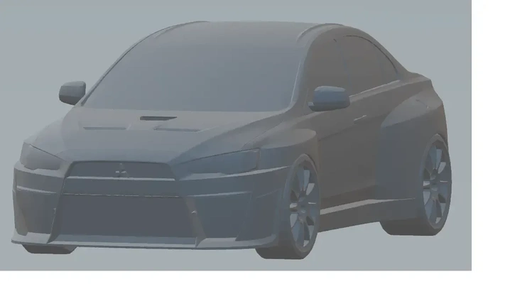 mitsubishi evo10 3d modelos baixar crialidade nuvem 3d print model - Mito3D