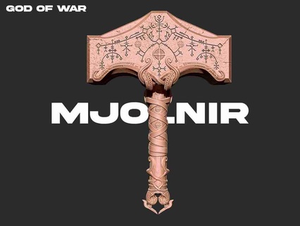 mjolnir god war 3d print model models download creality cloud Others 3d print model - Mito3D
