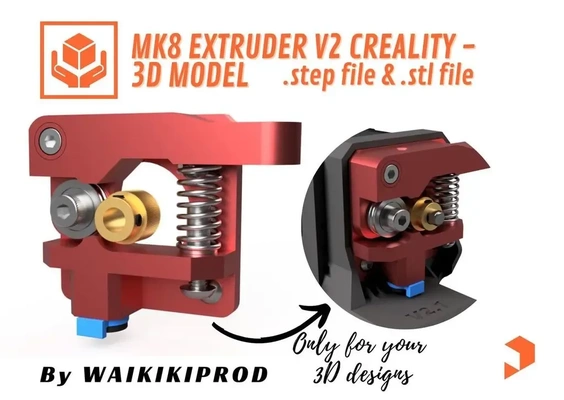 mk8 extrudeur v2 crealidad 3d modelo modelos descargar nube 3d print model - Mito3D