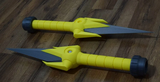 mmpr amarillo guardabosque dagas 3d print model - Mito3D