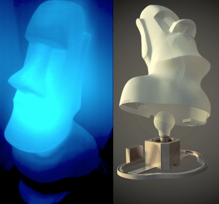 moai-lamp desk 3d models download creality cloud shoes & accessories 3d print model - Mito3D