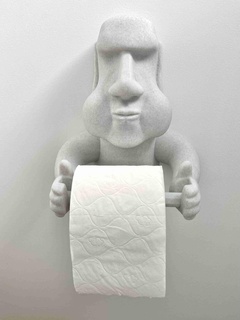 Moai Toilette rollen Halter Unterstützung einfach drucken Zuhause Haus Dekor 3d print model - Mito3D