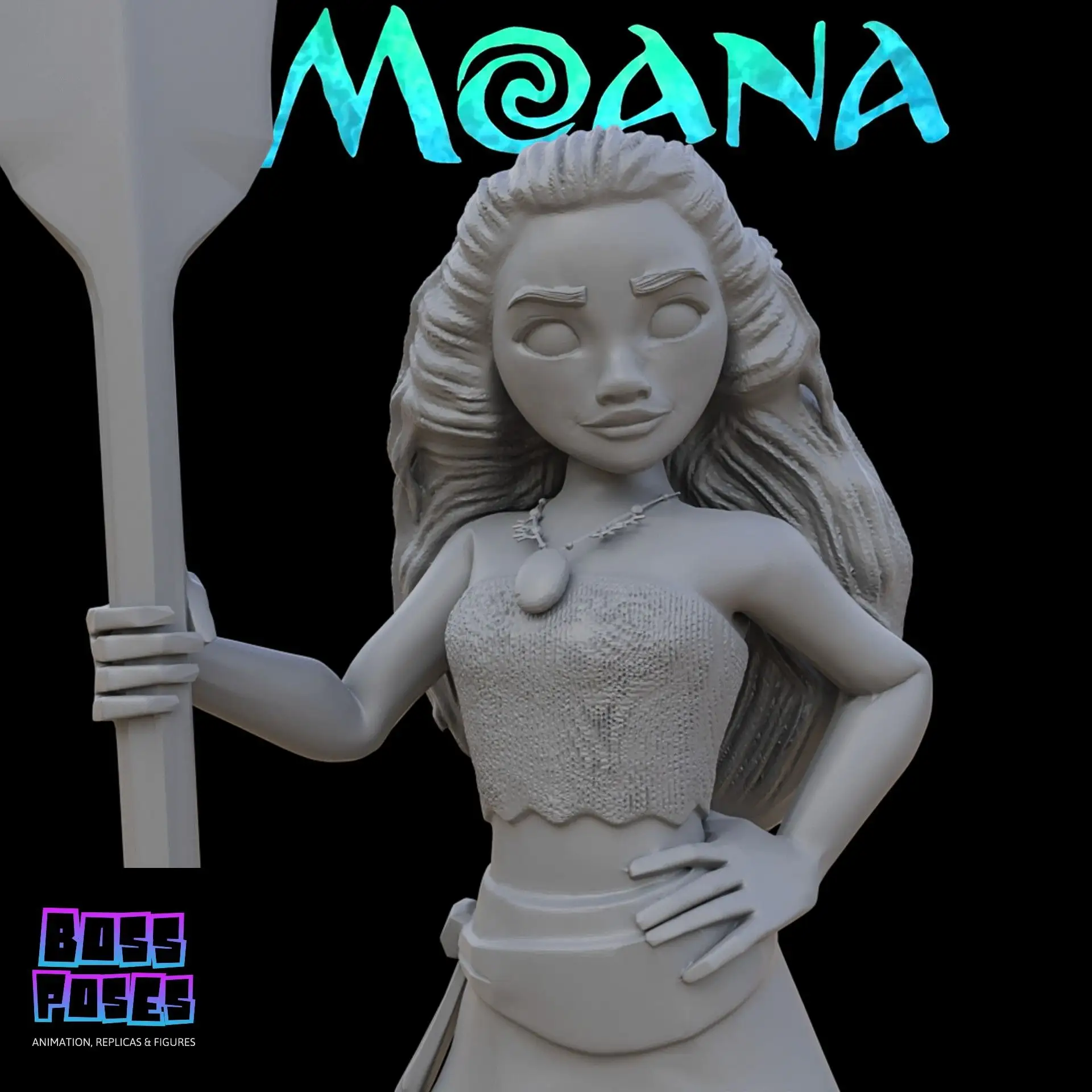 moana 3d modeller indir creality bulut kurgusal karakterler 3D print model - Mito3D