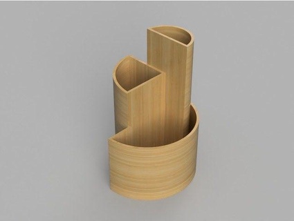 moderne bambou planteur nature plantes 3d print model - Mito3D