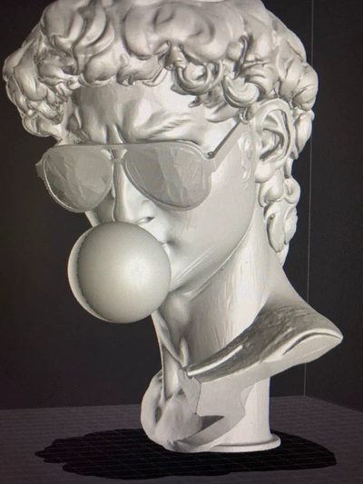 moderno david interior busto 3d modelos descargar crealidad nube 3d print model - Mito3D