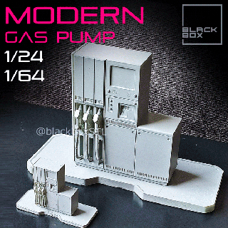 moderno gas estación diorama 1 24 64th escala 3d impresión mo arquitectura paisaje 3d print model - Mito3D