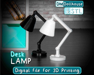 modern miniature 1 12 scale desk lamp dollhouses 3d models download creality cloud Dolls & Accessories 3d print model - Mito3D