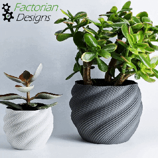 modern plant pot diluvian succult planters big Home Decor 3d print model - Mito3D