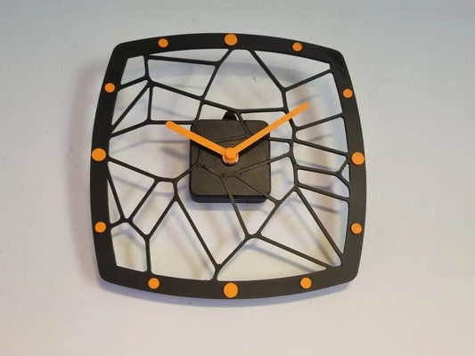 modern voronoi wall clock 3d models download creality cloud 3d print model - Mito3D