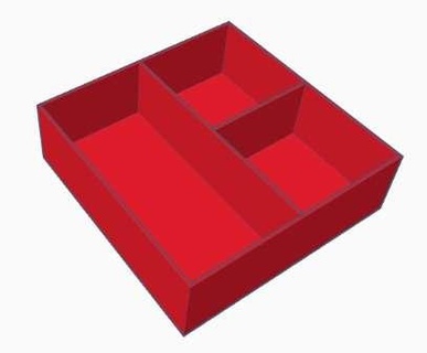 modular caja compartimiento 2 3d print model - Mito3D