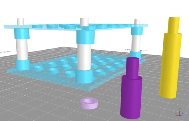 modulaire bureau étagère 3d modèles télécharger créalité nuage 3d print model - Mito3D