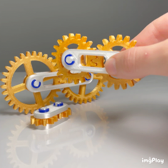 modular engranajes juguete maquinaria equipo 3D print model - Mito3D