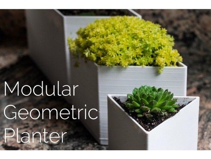modular geometric planter Nature & Plants 3d print model - Mito3D