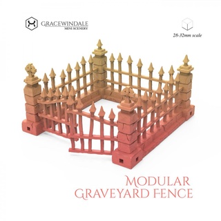 modulare cimitero recinzione 3d print model - Mito3D
