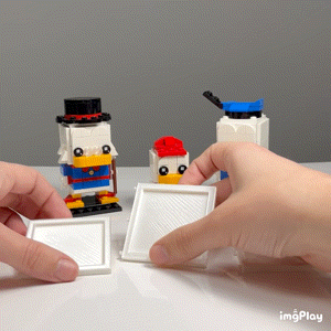 modular Lego Brickheadz exibição 3d print model - Mito3D