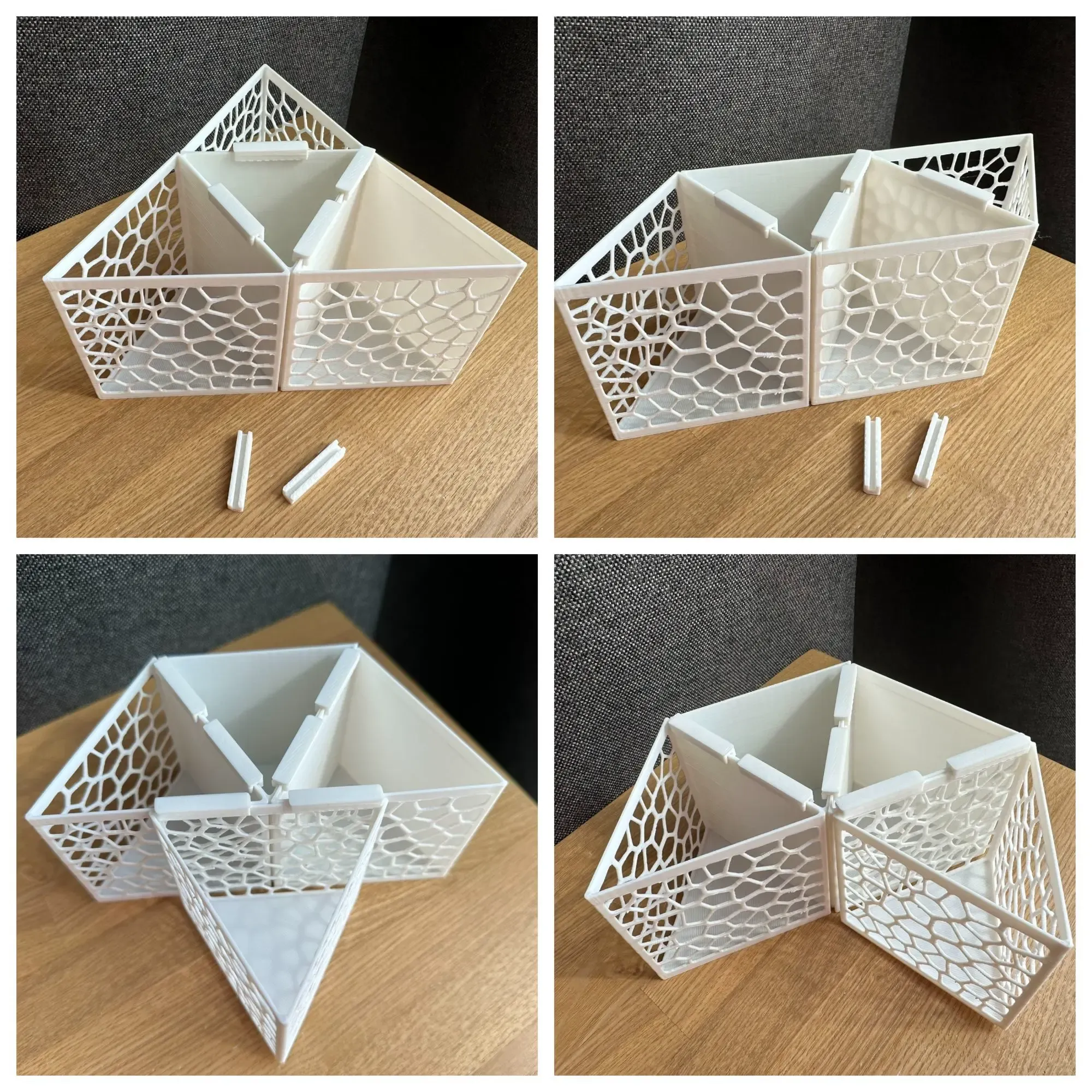 modular organizador of triangular cajas 3d modelos descargar crealidad nube 3D print model - Mito3D