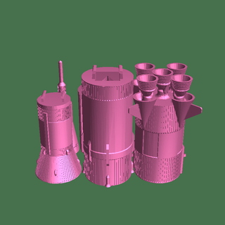 modular snap-fit saturn Spacecrafts 3d print model - Mito3D