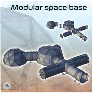 modüler Uzay temel 2 arazi bilimkurgu Bilim kurgu sf diğerleri 3d print model - Mito3D