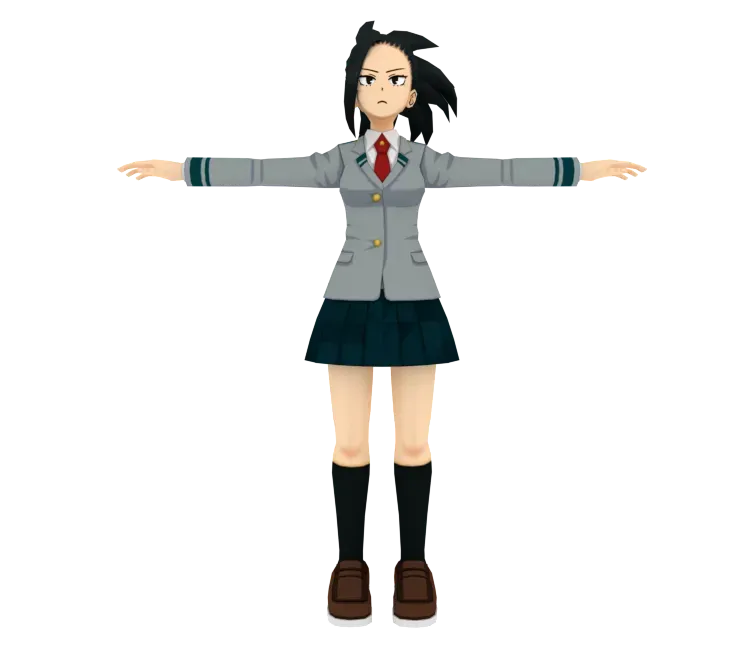 momo yaoyorozu escola uniforme 3d modelos baixar crialidade nuvem 3D print model - Mito3D