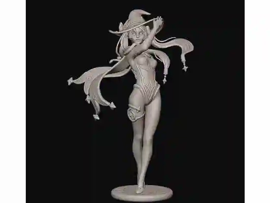 mona genshin impacto arte fan 3d modelos descargar crealidad nube mujer 3d print model - Mito3D