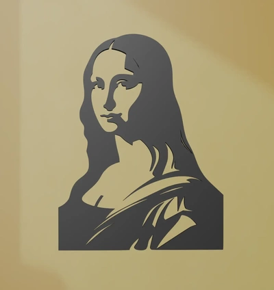 mona lisa duvar sanat 3d modeller indir creality bulut 3d print model - Mito3D