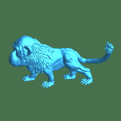monkey lion 3d modelos descargar crealidad nube monstruos 3d print model - Mito3D