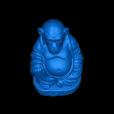 affe buddha 3d modelle download realität wolke 3d print model - Mito3D