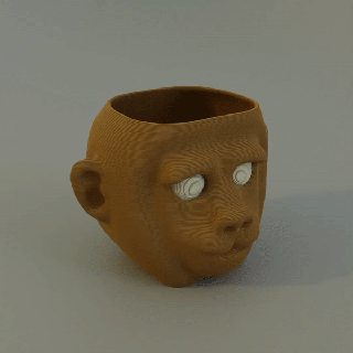 macaco cabeça Panela casa decoração 3d print model - Mito3D