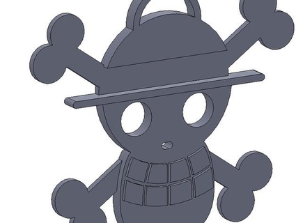 maymun luffy anahtarlık kurgusal karakterler 3d print model - Mito3D