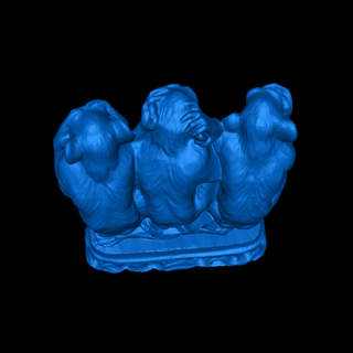 macacos esculturas cultural relíquias 3d print model - Mito3D