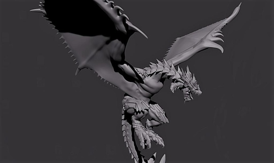 monstro hunter dragon all 1 3d print model - Mito3D