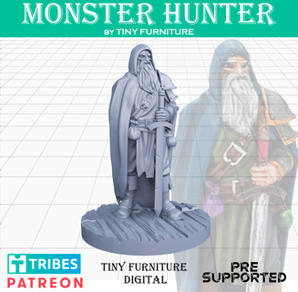 monstro caçador borda jogos 3d print model - Mito3D
