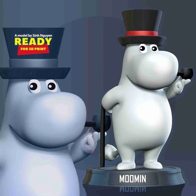 moominpappa 3d modèles télécharger créalité nuage 3d print model - Mito3D