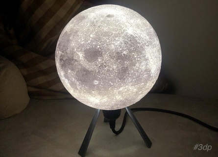 Luna lámpara 3d modelos descargar crealidad nube casa 3d print model - Mito3D