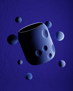 moon vase Household 3d print model - Mito3D