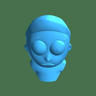 Morty busto ficticio caracteres 3d print model - Mito3D