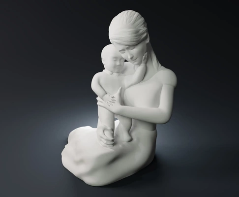 madre niño 3d modelos descargar crealidad nube 3d print model - Mito3D