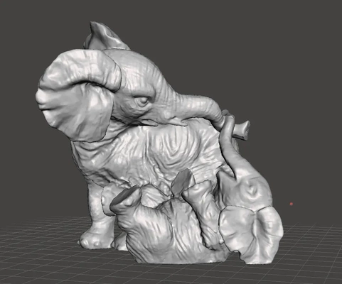 mutter kind elefanten 3d modelle download realität wolke 3d print model - Mito3D