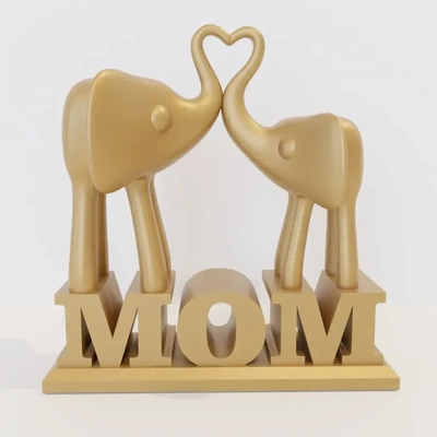 mother son elephants 3d models download creality cloud 3d print model - Mito3D