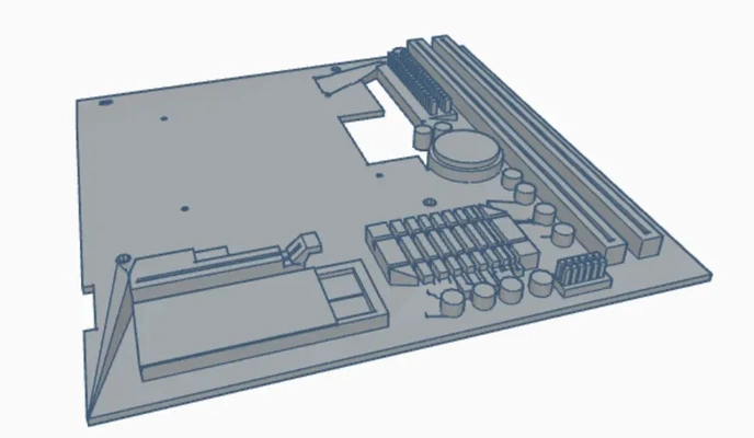 placa mãe 3d modelos baixar crialidade nuvem 3d print model - Mito3D