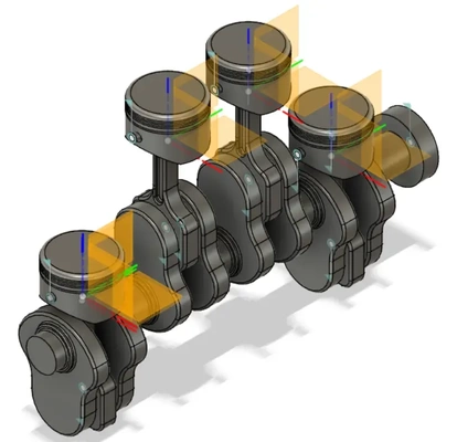 motor 4 cilindro 3d modelos descargar crealidad nube 3d print model - Mito3D