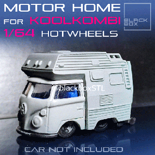 motor addon koolkombi hotwheels 1 64 Vehicle Parts 3d print model - Mito3D