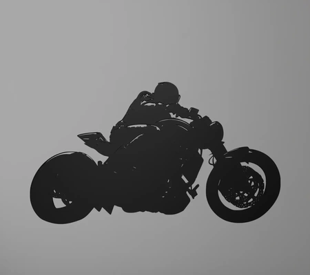 motorcycle wall art 3d models download creality cloud 3d print model - Mito3D