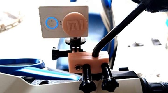 mount action cam rearview mirror DIY 3d print model - Mito3D