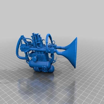 mozart sonique canon steampunk 3d modèles télécharger créalité nuage 3d print model - Mito3D