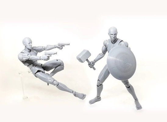 mr figure v02 3d printed action models download creality cloud 3d print model - Mito3D